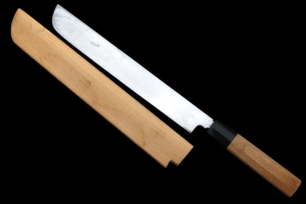 式包丁 尺 霞 朴柄 白鞘付 λA6987-2L3D | 東源正久 | 包丁-アキバ流通