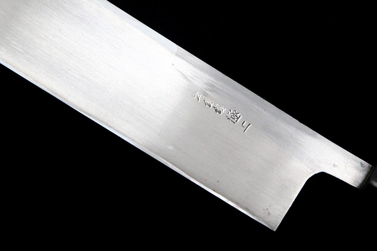 鰻裂包丁 江戸裂き 霞 八寸 本鍛錬 極上 朴柄 箱付 λA7030-2L2A