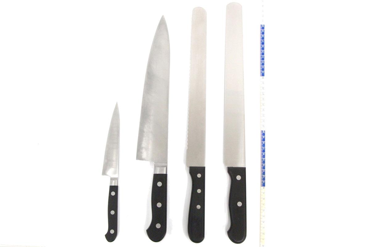 竹内刃物 ミソノ 包丁セット4点 牛刀・ペティ・パン切り・スライサー