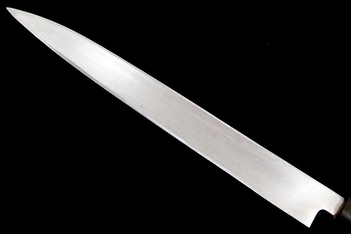 沖芝正國　青霞　柳刃包丁 尺一 楽天市場】柳刃包丁 片刃 210mm 青紙2号 霞研ぎ仕上げ 八角水牛