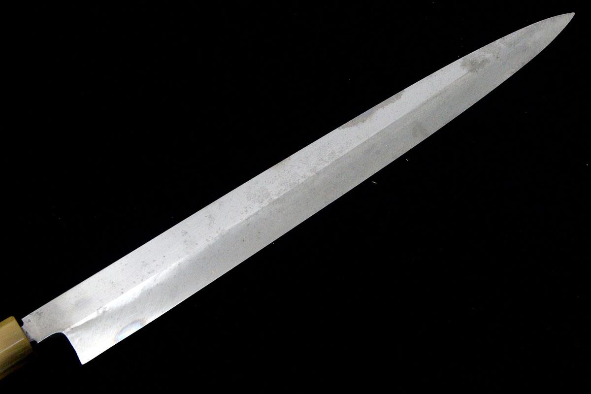 本焼柳刃 白鋼 水牛柄 1尺1寸（330mm） | 刃物の老舗 本家かね惣