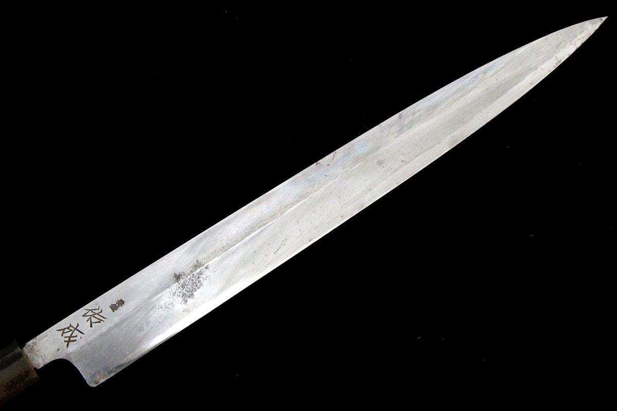 佑成ダマスカス鋼柳刃包丁一尺鞘付き