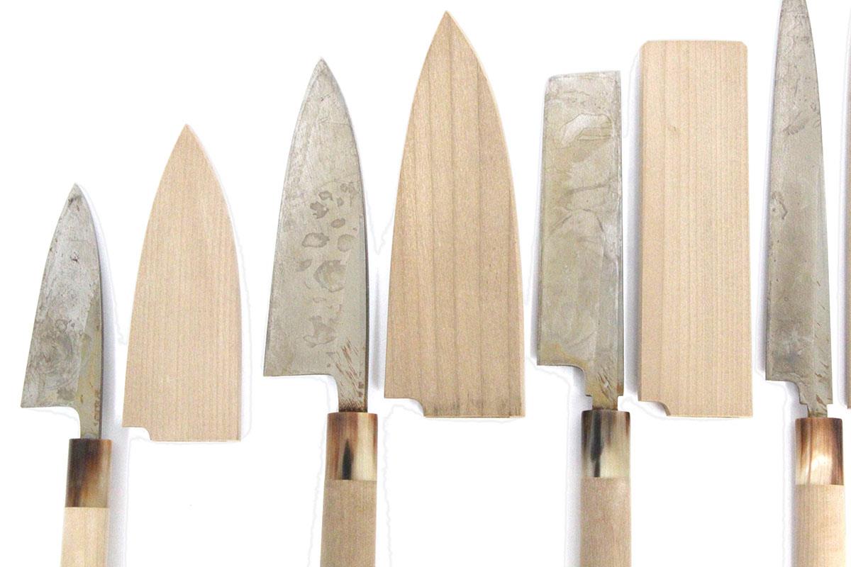 包丁4本セット (柳刃 薄刃 出刃 小出刃) 近茶流 霞 白鞘付 KN02-A10058