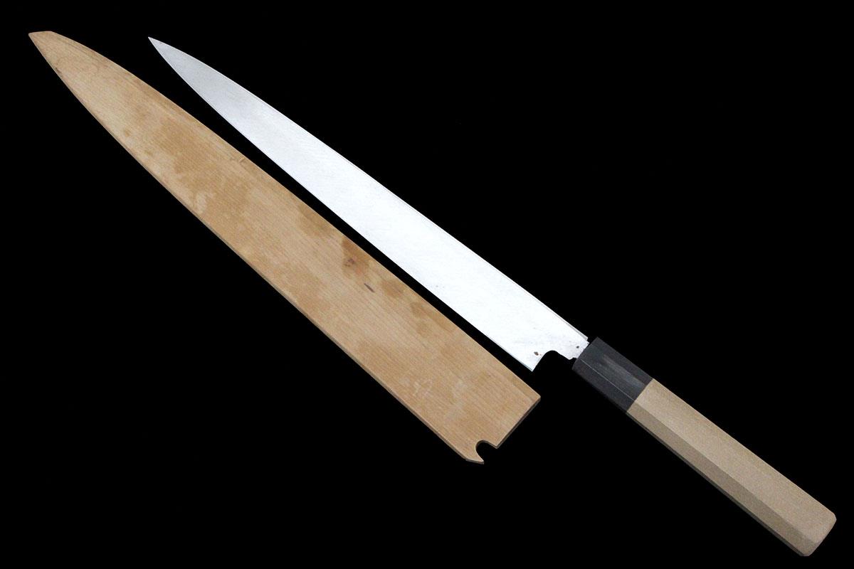 r*2様 柳刃包丁　尺寸　鞘付き　美品 柳刃包丁 霞 尺 朴柄 白鞘付 KN02-A10657-2L3C | 泳宮蓮山